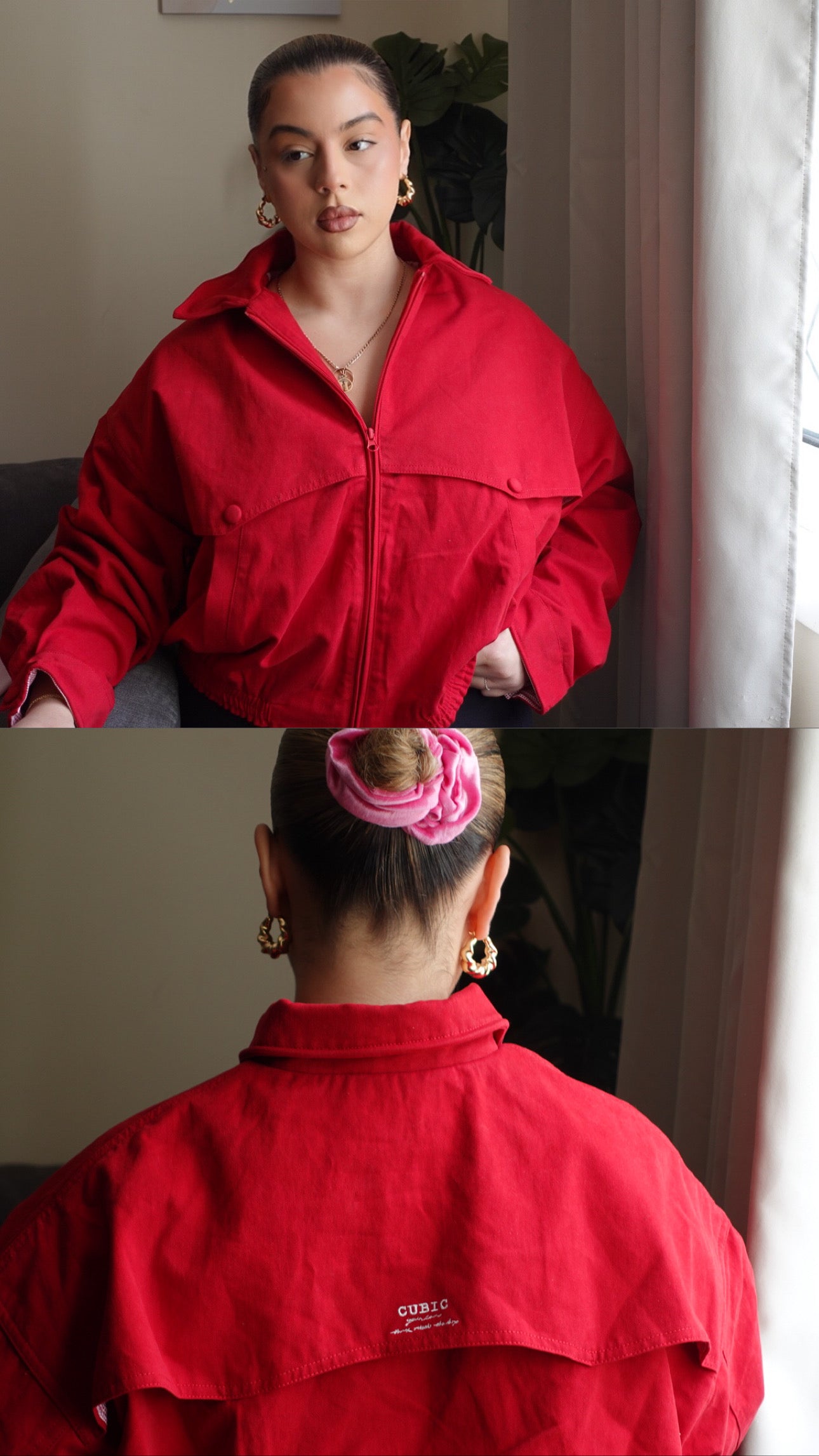 Cherry Blossom Zip Up Jacket